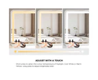 Oikiture 80x62cm Bluetooth Hollywood LED Makeup Mirror Vanity Wall Mirrors Standing Wall Mounted