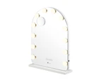 Oikiture 61x43cm LED Arched Makeup Mirror Bluetooth Hollywood Vanity Wall Mirrors Standing Wall Mounted