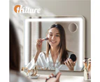 Oikiture 80x62cm Bluetooth Hollywood LED Makeup Mirror Vanity Wall Mirrors Standing Wall Mounted