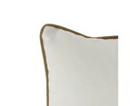 Maine & Crawford St Barts 50x50cm Palm Print Cotton Cushion Pillow White/Green