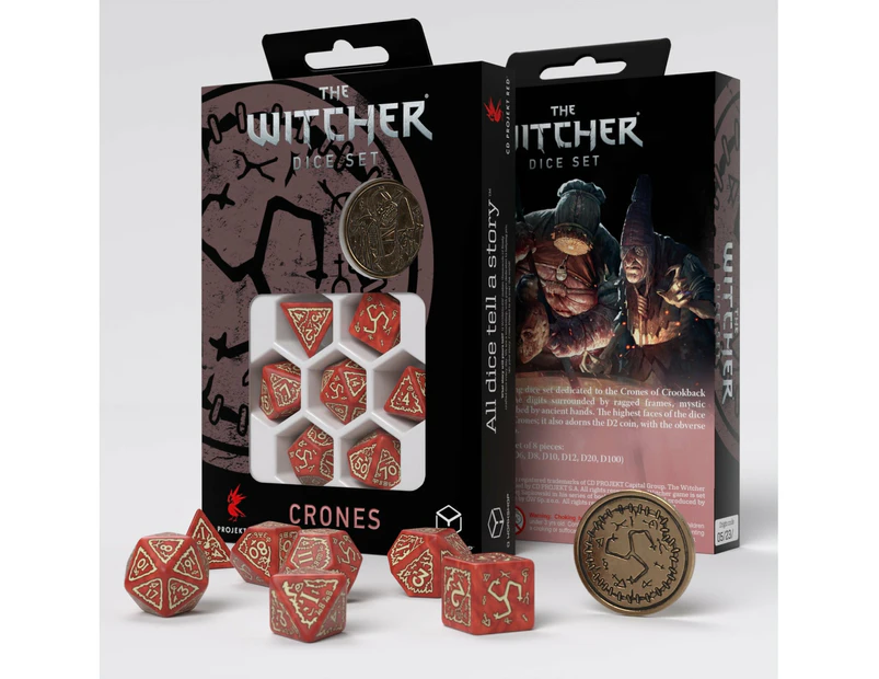 Q Workshop The Witcher Dice Set Crones Brewess Dice Set 7 With Coin