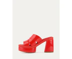 Jo Mercer Women's Faye High Heel Platform Sandals - Red