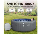 Bestway Inflatable Spa Santorini 60075 5-7 person Lay Z 180 Jets + 10 HydroJets Adjustable Headrests LED Hot Tub Bathtub Pool Easy and Quick to Assemble