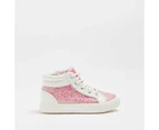 Target Girls Junior Hi Top Glitter Sneaker - Pink