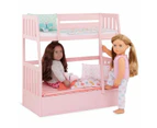 Our Generation Dreams for Two 18-inch Doll Butterfly-Themed Bunk Bed Furniture Set