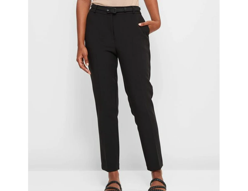 Petites Work Pants with Belt - Dannii Minogue - Black