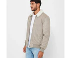 Target Suede Look Jacket - Grey