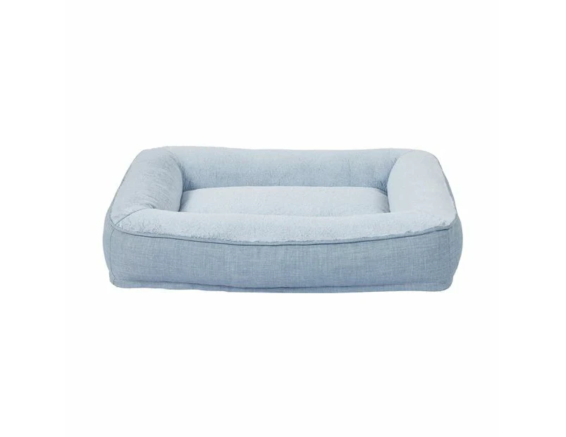 Self-Warming Luxe Lounge Pet Bed, Light Grey - Anko