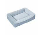 Self-Warming Luxe Lounge Pet Bed, Light Grey - Anko