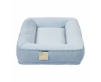 Self-Warming Luxe Lounge Pet Bed, Light Grey - Anko