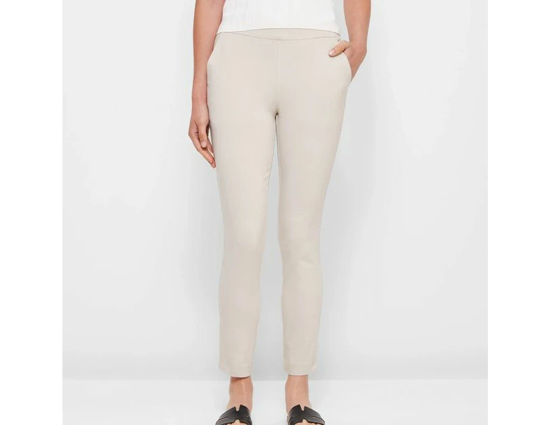 Carrie Ankle Length Bengaline Pants - Preview - Neutral