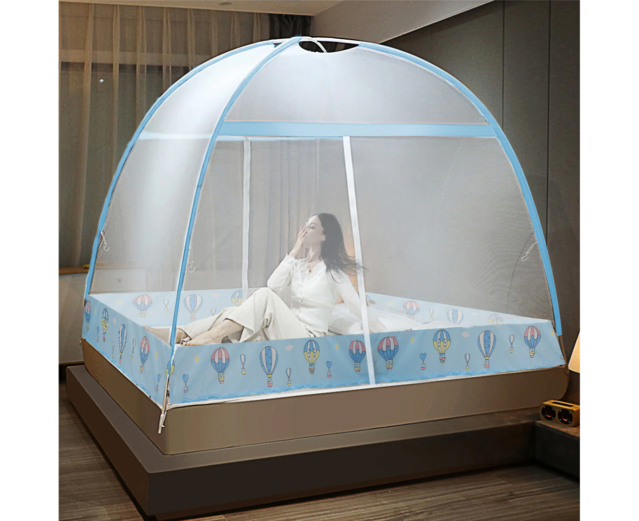 Dreamz Mosquito Bed Nets Foldable Canopy Dome Fly Repel Insect Camping Protect Q