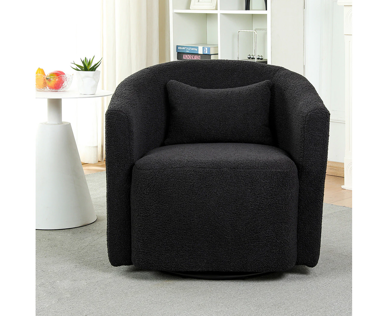 Levede Swivel Barrel Chair Armchairs Barrel Cup Tub Accent Sofa Lounge Armrest