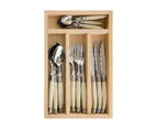 Jean Dubost Laguiole Simplicite - 24pc Cutlery Set Ivory - N/A
