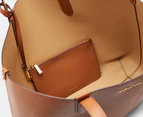 Michael Kors Eliza Extra Large East/West Reversible Tote Bag - Luggage