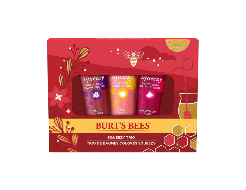 Burt's Bees Squeezy Tinted Lip Balm Trio Gift Set