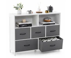 Giantex Chest of Drawers 5 Drawers Tallboy Dresser TV Stand Unit Storage Cabinet Living Room Bedroom