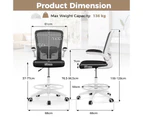 Giantex Ergonomic Drafting Chair Mesh Swivel Chair Home Office Chair w/Flip-Up Armrests & Adjustable Footrest