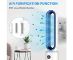 ADVWIN Bladeless Tower Fan Portable Electric Standing Floor Fan Air Circulator with Remote Control Speeds Adjustable