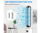 ADVWIN Bladeless Tower Fan Portable Electric Standing Floor Fan Air Circulator with Remote Control Speeds Adjustable White