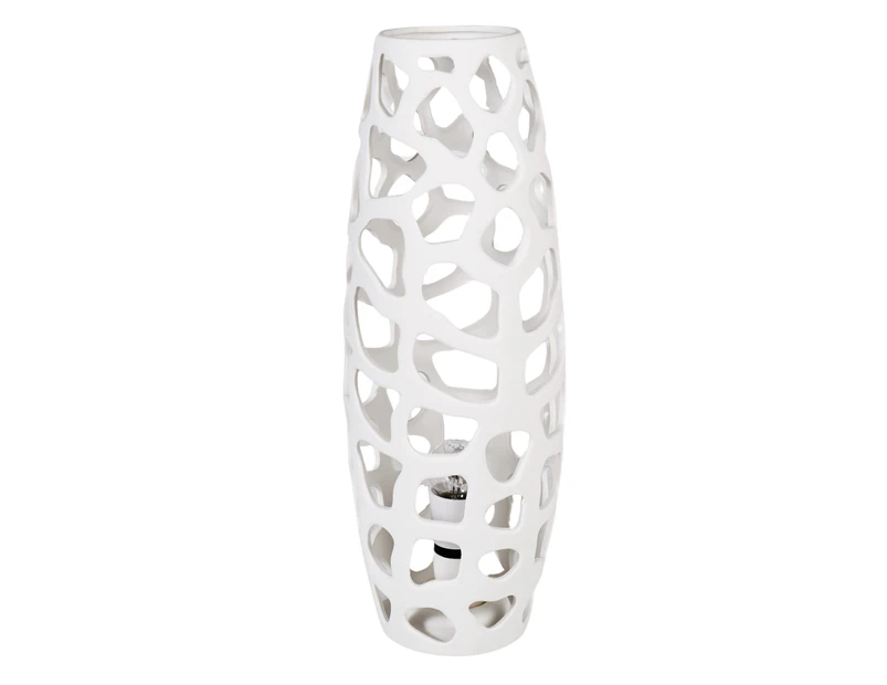 Amalfi Sawyer Porcelain Table Lamp White 18x18x45cm