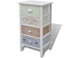 vidaXL French Storage Cabinet 4 Drawers Wood