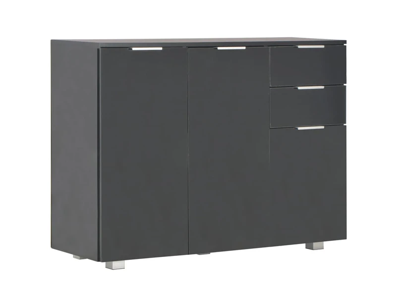 Sideboard High Gloss Black 107x35x80.5 cm