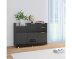 Sideboard High Gloss Black 107x35x80.5 cm