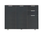 vidaXL Sideboard High Gloss Black 107x35x80.5 cm