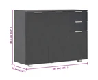 vidaXL Sideboard High Gloss Black 107x35x80.5 cm