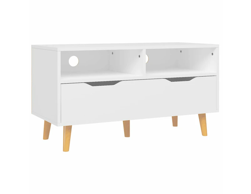 vidaXL TV Cabinet White 90x40x48.5 cm Engineered Wood