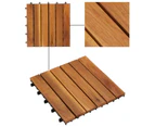 Decking Tiles Vertical Pattern 30 x 30 cm Acacia Set of 30