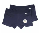 Rio 2 Pairs Girls Netball Knickers Shorts Underwear School Black Navy Cotton/Elastane - NAVY