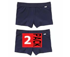 Rio 2 Pairs Girls Netball Knickers Shorts Underwear School Black Navy Cotton/Elastane - NAVY