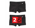 Rio 2 Pairs Girls Netball Knickers Shorts Underwear School Black Navy Cotton/Elastane - BLACK