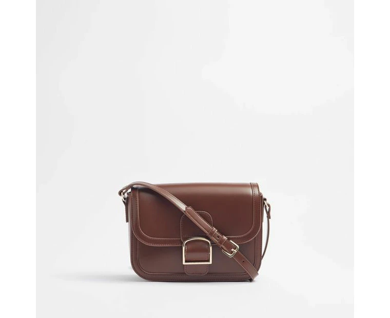 Target Buckle Detail Crossbody Bag