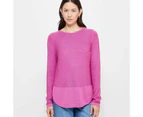 Target Stitch Curve Hem Jumper - Pink