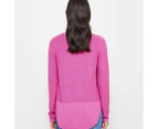 Target Stitch Curve Hem Jumper - Pink