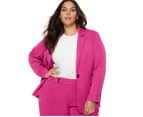 AUTOGRAPH - Plus Size - Womens Jacket -  Long Sleeve Blazer Suit Jacket - Raspberry