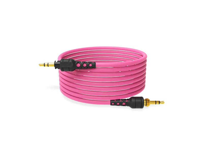 Rode 2.4m Pink Headphone Cable - 3.5mm Connection with 1/4" Adaptor - Black