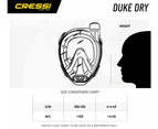 Cressi Duke Dry Full Face Mask - Clear/Blue