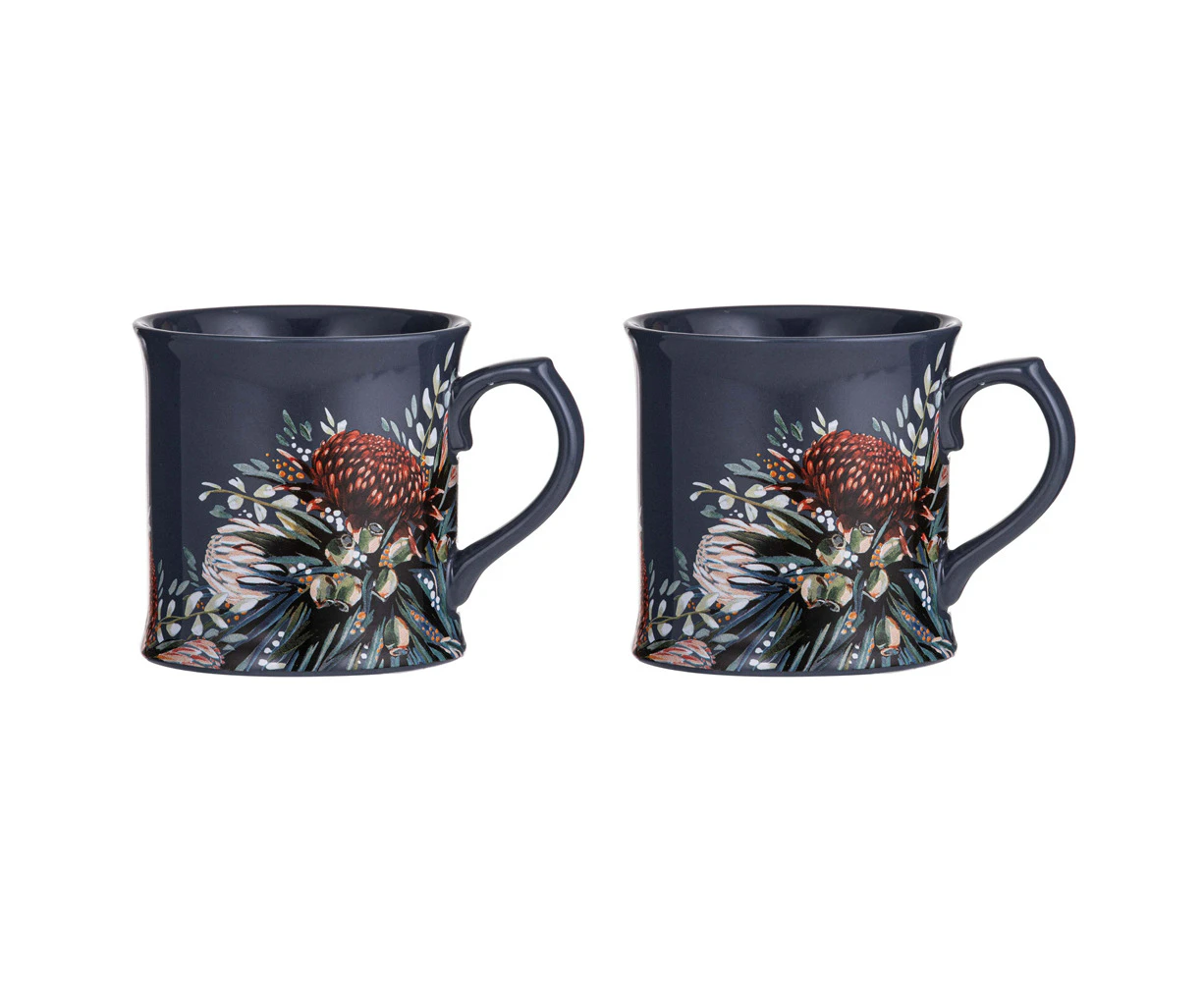 2x Ashdene New Bone China 440ml/13cm Radiance Midnight Mug Coffee/Tea Drink Cup