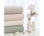 Living Textiles Baby 100cm Organic Cotton Bassinet/Cradle Cellular Blanket Grey