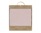 Living Textiles Baby 100cm Cotton Bassinet/Cradle Cellular Blanket Rose Quartz