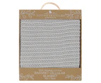Living Textiles Baby 100cm Organic Cotton Bassinet/Cradle Cellular Blanket Grey