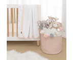 Living Textiles 50cm Cotton Rope Hamper Laundry Basket Storage Large White/Blush