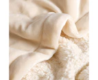 Serene Hudson Fleece and Sherpa Reverse Blanket Cream