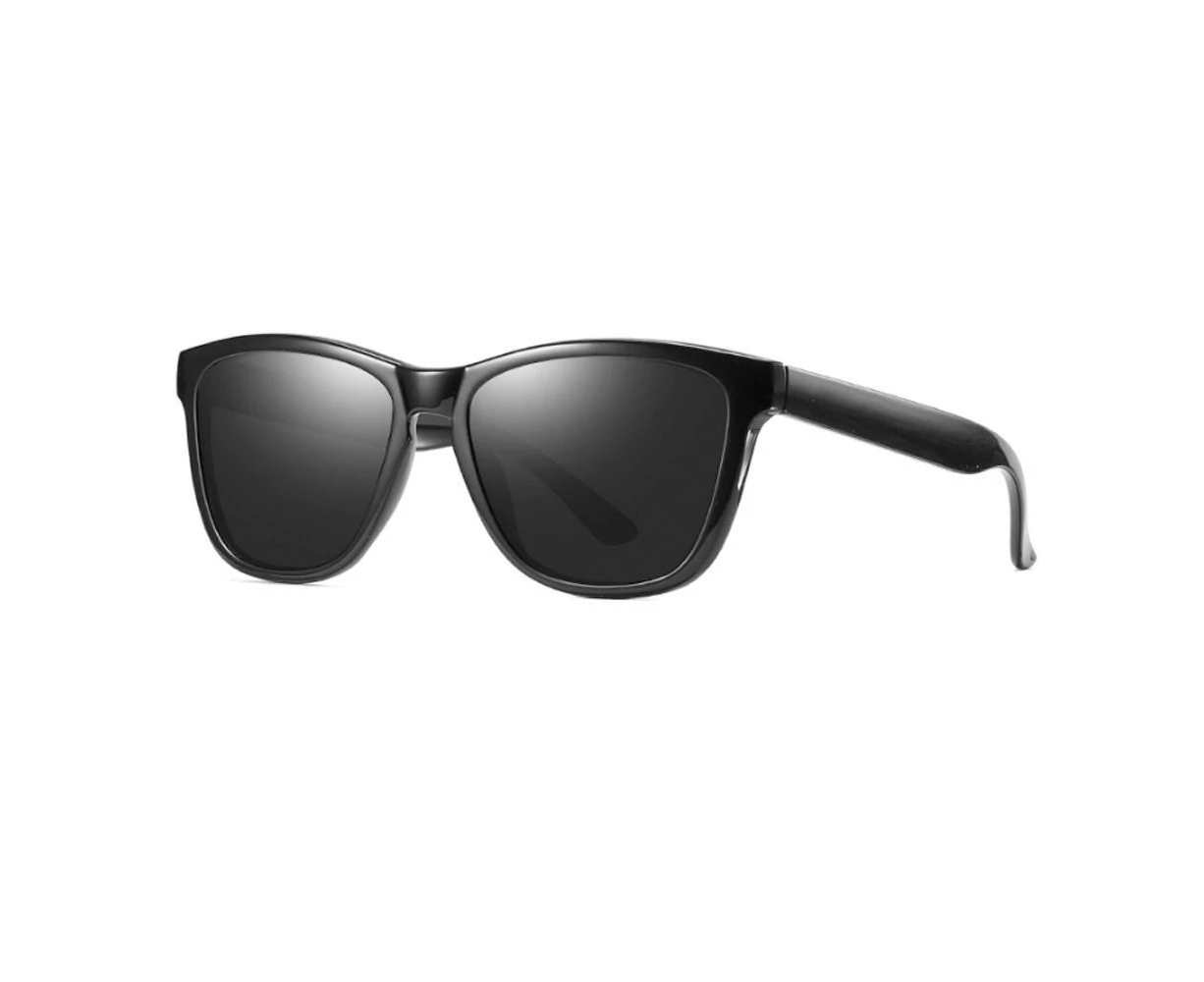 Kings Collection Grey Lens Black Frame PC Material Round Polarized Sunglasses for Men and Women