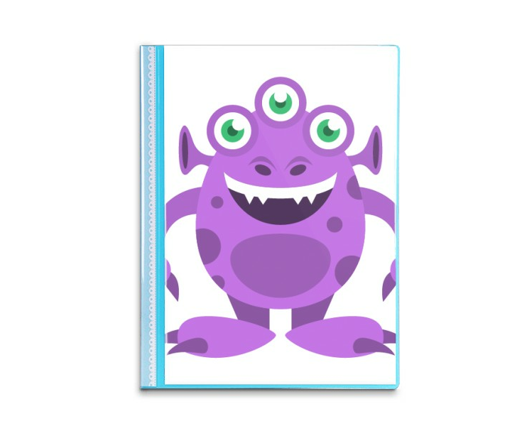 Universe Alien Monster Purple Alien Book Sheet Protectors Portfolio 