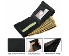 Men's Bifold Wallet,Soft Rhombus Pattern MultiCard Wallet Portable Short Wallet Slim Minimalist Wallets for Men and Women Large Capacity Coin Purse